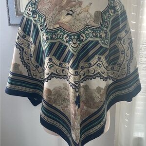 Equestrian Hunters Scarf, 35” sq appx.